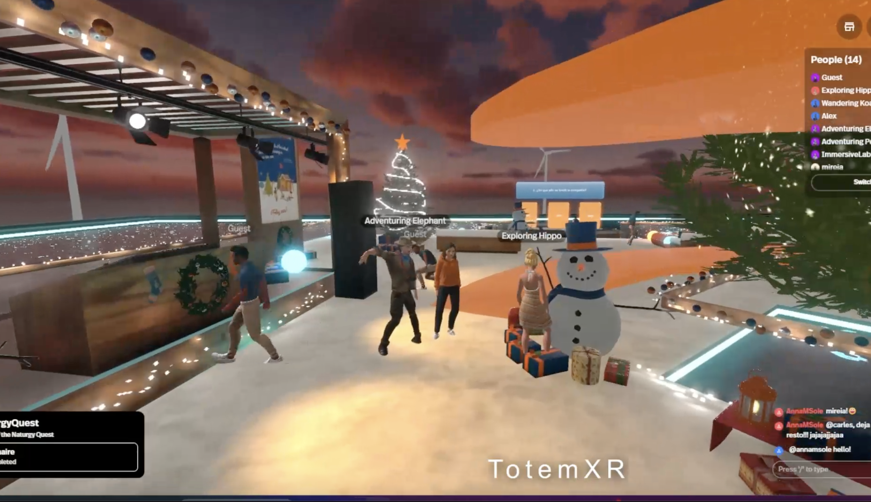 Árbol de Navidad con mensajes